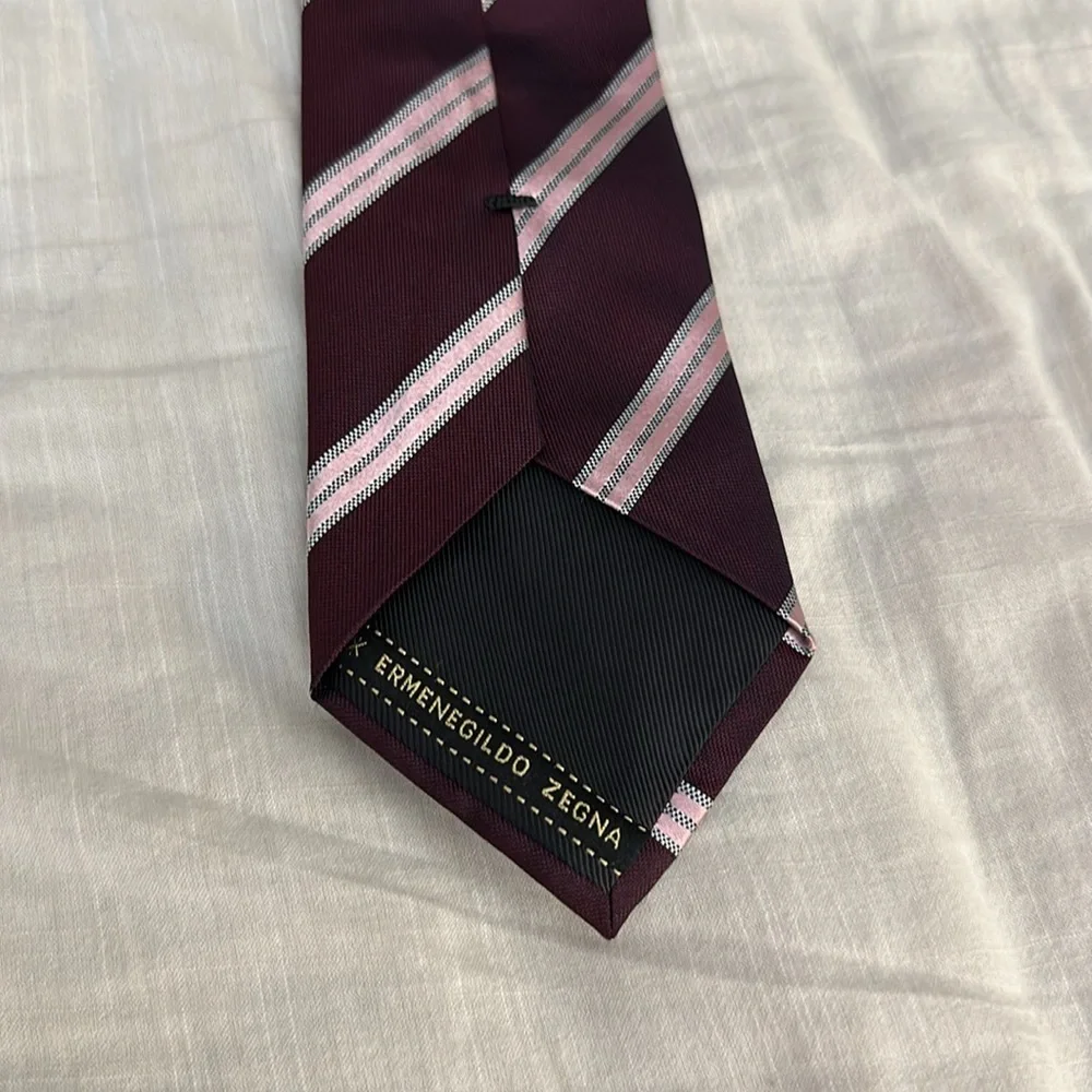 Ermenengildo Zegna Diagonal Stripe Silk Tie
